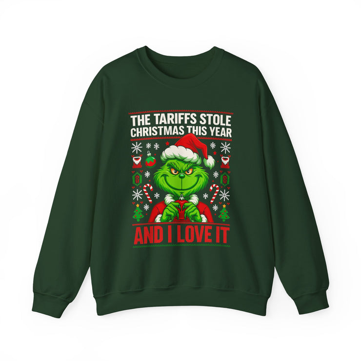 The Tariffs Stole Christmas and I Love It” Unisex Sweatshirt | Political Holiday Humor