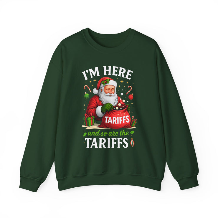 Santa with Tariffs Unisex Crewneck Sweatshirt | Christmas, Santa Crewneck Sweatshirt, Christmas Sweatshirt, Holiday Sweatshirt, Funny Santa, political humor