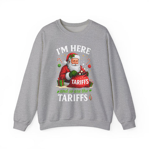 Santa with Tariffs Unisex Crewneck Sweatshirt | Christmas, Santa Crewneck Sweatshirt, Christmas Sweatshirt, Holiday Sweatshirt, Funny Santa, political humor