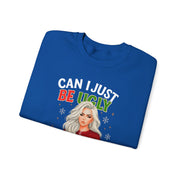 🎄 “Can I Just Be Ugly For One Day In Peace?” Christmas Sweatshirt Humor | Funny Holiday Woman Illustration 🎄