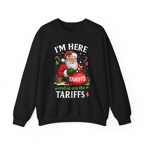 Santa with Tariffs Unisex Crewneck Sweatshirt | Christmas, Santa Crewneck Sweatshirt, Christmas Sweatshirt, Holiday Sweatshirt, Funny Santa, political humor