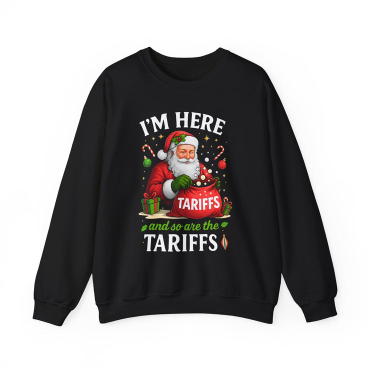 Santa with Tariffs Unisex Crewneck Sweatshirt | Christmas, Santa Crewneck Sweatshirt, Christmas Sweatshirt, Holiday Sweatshirt, Funny Santa, political humor