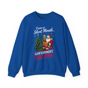 🎅 “’Twas a Silent Month… Government Shut Down” Unisex Sweatshirt | Santa Holiday Humor 🎄