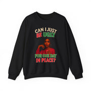 🎄 “Can I Just Be Ugly For One Day In Peace?” Christmas Humor Sweatshirt | Funny Holiday Woman Illustration 🎄