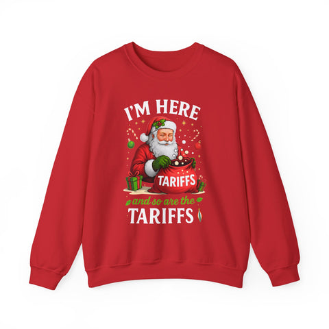 Santa with Tariffs Unisex Crewneck Sweatshirt | Christmas, Santa Crewneck Sweatshirt, Christmas Sweatshirt, Holiday Sweatshirt, Funny Santa, political humor