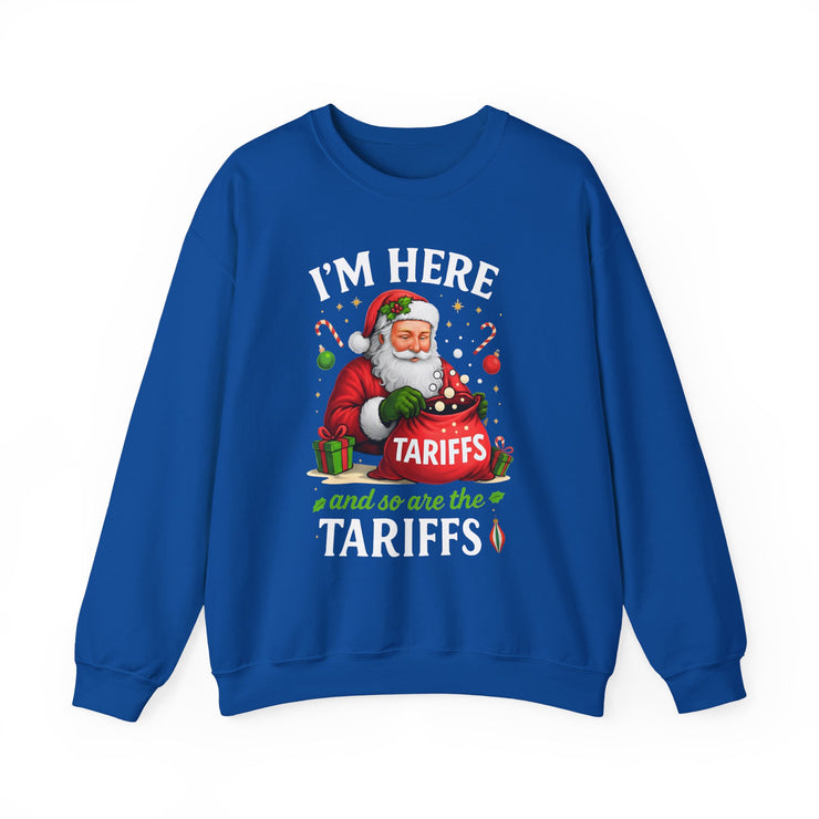 Santa with Tariffs Unisex Crewneck Sweatshirt | Christmas, Santa Crewneck Sweatshirt, Christmas Sweatshirt, Holiday Sweatshirt, Funny Santa, political humor