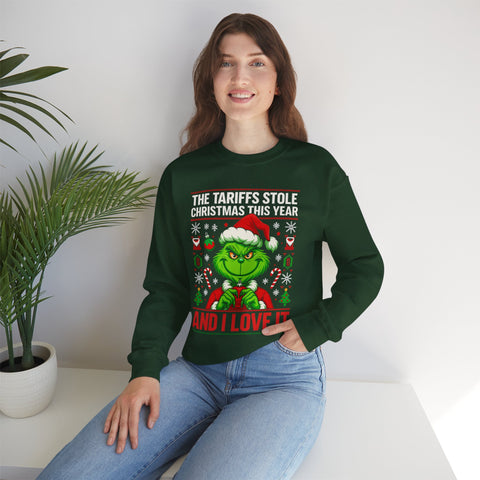 The Tariffs Stole Christmas and I Love It” Unisex Sweatshirt | Political Holiday Humor
