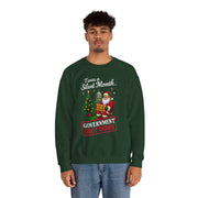 🎅 “’Twas a Silent Month… Government Shut Down” Unisex Sweatshirt | Santa Holiday Humor 🎄