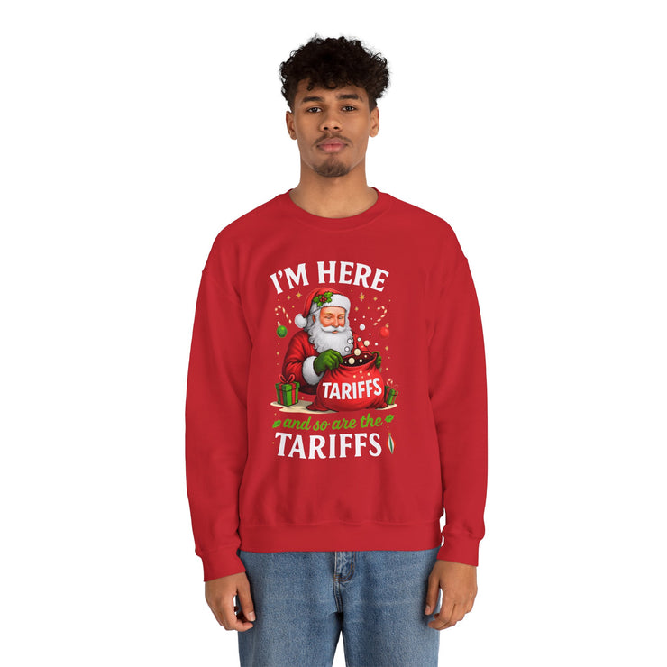 Santa with Tariffs Unisex Crewneck Sweatshirt | Christmas, Santa Crewneck Sweatshirt, Christmas Sweatshirt, Holiday Sweatshirt, Funny Santa, political humor