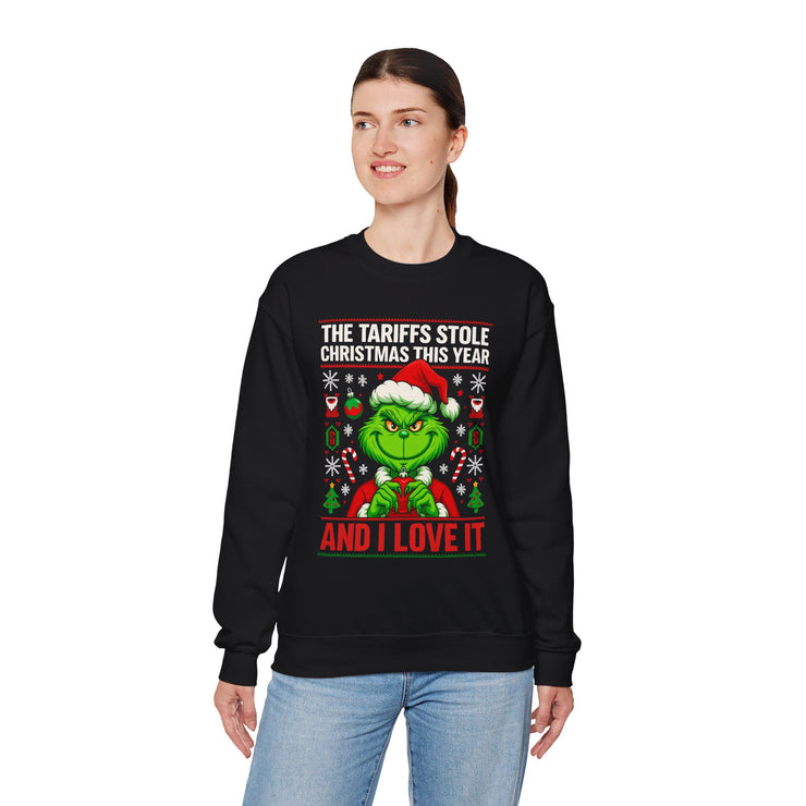 The Tariffs Stole Christmas and I Love It” Unisex Sweatshirt | Political Holiday Humor