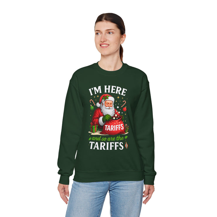 Santa with Tariffs Unisex Crewneck Sweatshirt | Christmas, Santa Crewneck Sweatshirt, Christmas Sweatshirt, Holiday Sweatshirt, Funny Santa, political humor