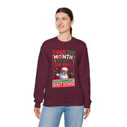 🎅 “’Twas a Silent Month… Government Shut Down” Unisex Sweatshirt | Santa Holiday Humor 🎄